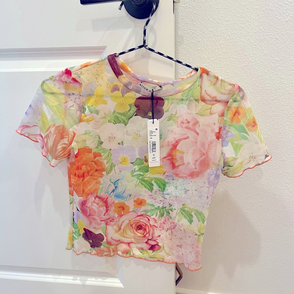 Alice+Olivia Dawn Floral Shirt